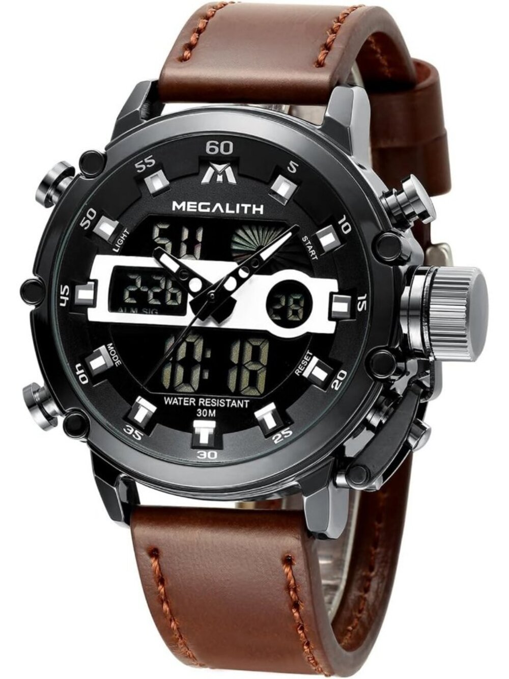 Tactical Digital Analog Military Watch for Men - Sport Waterproof Wristwatch